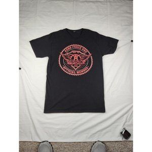 Aerosmith Men's Size M Aero Force One 2018 Official Member Black Rock T-shirt